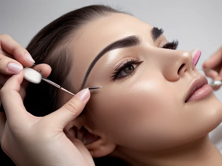 Artista de cejas aplicando la técnica de efecto polvo, parte de la rutina de belleza que ahorra tiempo en CDMX