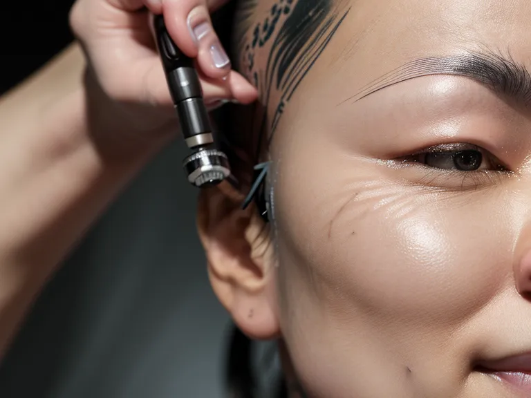 Dermógrafo profesional con aguja 1R para técnica de cejas efecto polvo