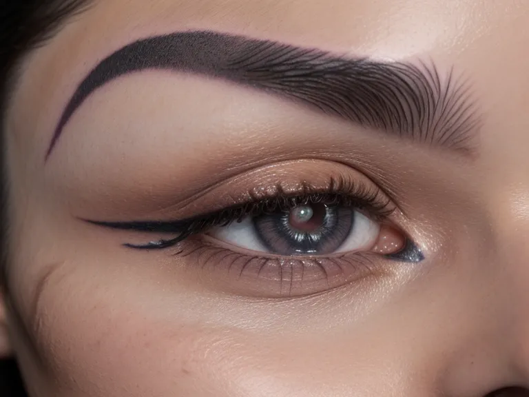 Resultado final de cobertura con cejas efecto polvo sobre microblading antiguo en piel madura