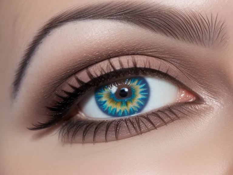 Detalle macro del degradado en cejas efecto polvo, textura real captada sin filtro