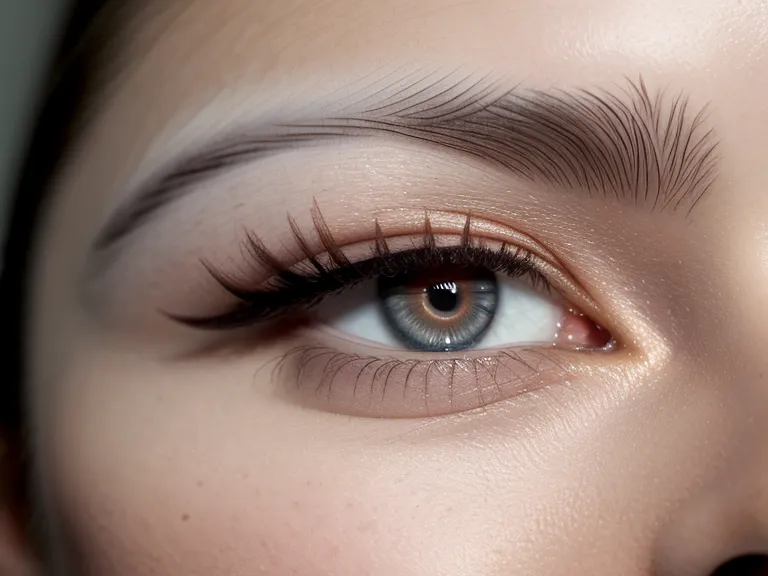 Limpieza suave de cejas con algodón húmedo como parte de los cuidados post-procedimiento