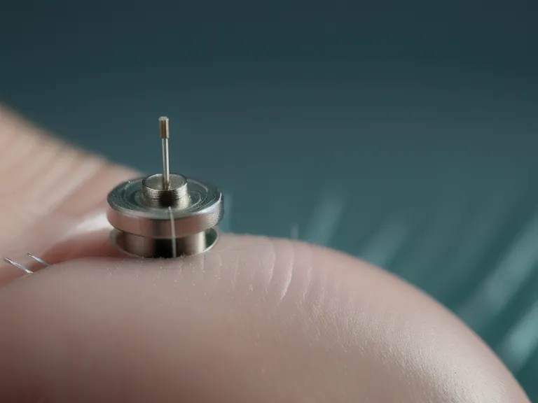 Aguja 1RL de 0.25 mm usada para micropigmentación de cejas efecto polvo