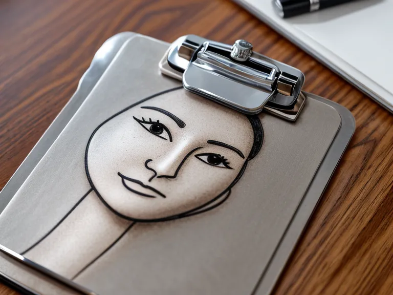 Planificación de diseño facial armonioso con calibrador para micropigmentación de cejas y labios