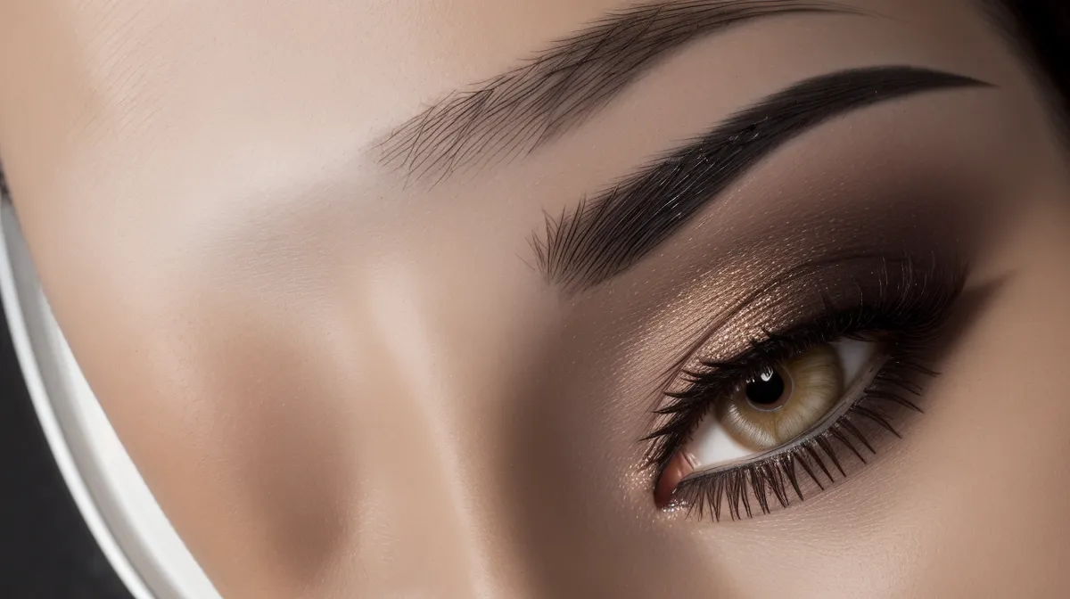 Cabina de micropigmentación de cejas y labios lista para una sesión de técnica de efecto polvo